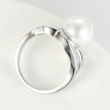 CZ Pearl Ring Silver Jewelry for Wedding R0917