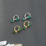 925 Silver Multi-color Butterfly Drop Earrings for Women