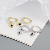 925 Silver Vintage Stone Tassel Drop Earrings Women Fine Jewelry Gift