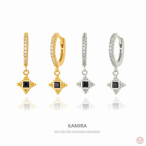 925 Silver Vintage Stone Tassel Drop Earrings Women Fine Jewelry Gift