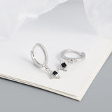 925 Silver Vintage Stone Tassel Drop Earrings Women Fine Jewelry Gift