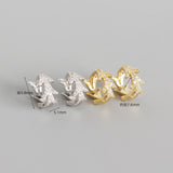 925 Silver Crystal Hoop Earrings Women Huggie Ear Cartilage Jewelry