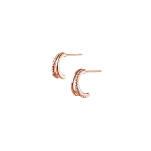 925 Silver Geometric Zircon Stud Earrings for Women Party