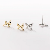 925 Silver Bow Piercing Earrings for Women Sweet Wedding Banquet Jewelry