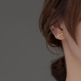 925 Silver Bow Piercing Earrings for Women Sweet Wedding Banquet Jewelry