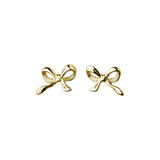 925 Silver Bow Piercing Earrings for Women Sweet Wedding Banquet Jewelry