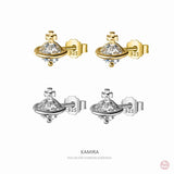 925 Silver Cross Zircon Stud Earrings for Women Wedding Jewelry