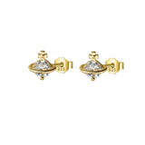 925 Silver Cross Zircon Stud Earrings for Women Wedding Jewelry