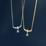 925 Silver Zircon Necklace for Women Party Jewelry Gift