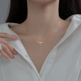 925 Silver Zircon Necklace for Women Party Jewelry Gift