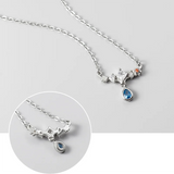 925 Silver Zircon Necklace for Women Party Jewelry Gift