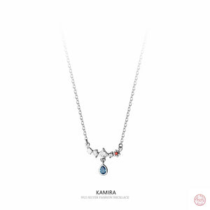 925 Silver Zircon Necklace for Women Party Jewelry Gift