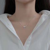 925 Silver Zircon Necklace for Women Party Jewelry Gift