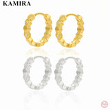 925 Silver Zircon Huggie Stud Earrings for Women Wedding Jewelry