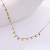 925 Silver Crystal Zircon Necklace Women's Clavicle Chain