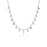 925 Silver Crystal Zircon Necklace Women's Clavicle Chain