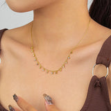 925 Silver Crystal Zircon Necklace Women's Clavicle Chain