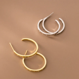925 Silver Cuban Huggie Stud Earrings for Women Girl Party