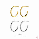 925 Silver Cuban Huggie Stud Earrings for Women Girl Party