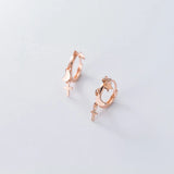 925 Silver Cuban Cross Star Moon Tassel Stud Earrings Gothic Jewelry