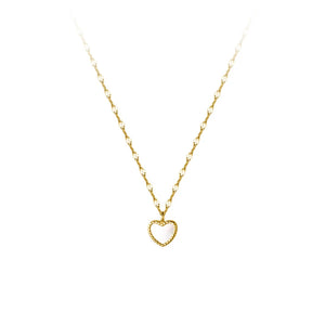 925 Silver Shell Heart Pendant Necklace for Women