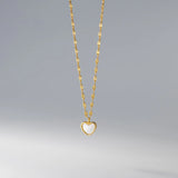 925 Silver Shell Heart Pendant Necklace for Women