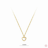 925 Silver Shell Heart Pendant Necklace for Women