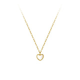 925 Silver Shell Heart Pendant Necklace for Women