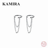 Sterling Silver Tassel Ear Clip Earrings for Women