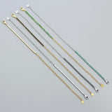 925 Silver Multicolor Zircon Chain Bracelet for Women Banquet Party