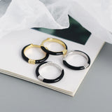 925 Silver Enamel Huggie Hoop Earrings Spring Collection