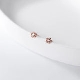 925 Silver Flower Piercing Stud Earrings Women Teen Party Charms
