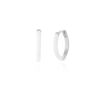 925 Sterling Silver Enamel Crystal Hoop Earrings for Women