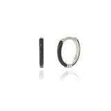 925 Sterling Silver Enamel Crystal Hoop Earrings for Women