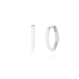 925 Sterling Silver Enamel Crystal Hoop Earrings for Women