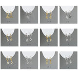 925 Silver Letter A-Z Zircon Stud Earrings Women Gothic Retro Jewelry