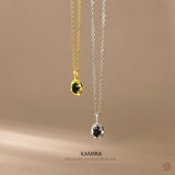 925 Silver Zircon Pendant Necklace Classic Choker Charm Jewelry