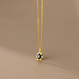 925 Silver Zircon Pendant Necklace Classic Choker Charm Jewelry
