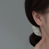 925 Silver Flower Ear Bone Piercing Earrings