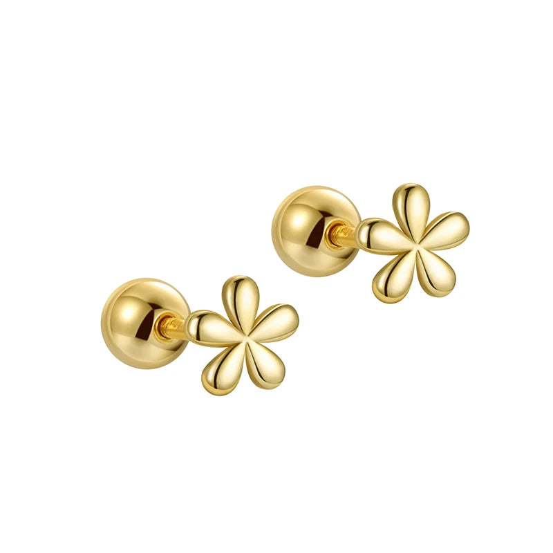 925 Silver Flower Ear Bone Piercing Earrings