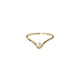 925 Sterling Silver Synthetic Pearl Open Ring for Women Wedding Jewelry