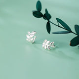 925 Silver Cuban Leaf Ear Clip Earrings No Piercing