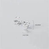 925 Silver Cuban Leaf Ear Clip Earrings No Piercing