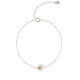 925 Silver Daisy Bracelet for Women Wedding Gift