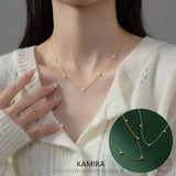 925 Silver Zircon Clover Collarbone Chain Wedding Necklace