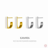 925 Silver Enamel Stud Earrings 18k Plated Jewelry