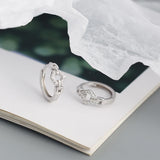 925 Silver Gothic Ear Chain Circle Hoop Earrings Women Party Punk Cuban