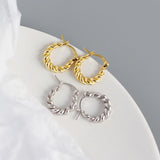 925 Silver Gothic Punk Ear Buckle Huggie Earrings Vintage Jewelry Gift