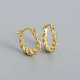 925 Silver Gothic Punk Ear Buckle Huggie Earrings Vintage Jewelry Gift