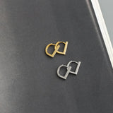 925 Silver Gothic Letter D Zircon Hoop Earrings for Women Teen Party